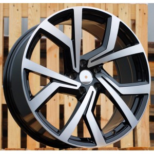R17x7.5  5X112  ET  45  57.1  B1154  (BK5125)  Black Polished (MB)  For VW  (P)