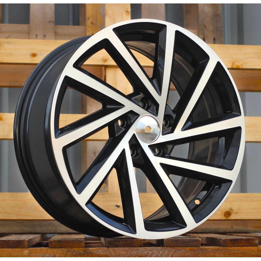 R17x7.5  5X112  ET  45  57.1  B5329  Black Polished (MB)  For VW  (K2)