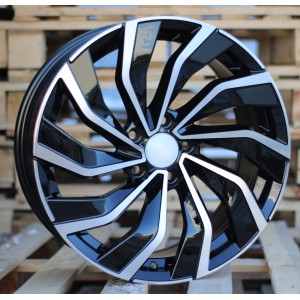 R17x7.5  5X112  ET  45  57.1  B5780  Black Polished (MB)  For VW  (Z7)