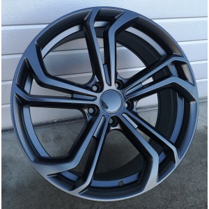 R17x7.5  5X112  ET  45  57.1  B5620  Black Half Matt (BLHM)  For VW  (P)