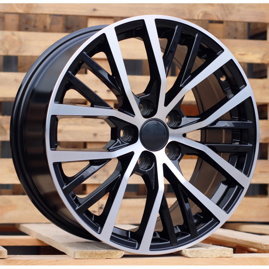 R17x7.5  5X112  ET  45  57.1  BK952  Black Polished (MB)  For VW  (R+P+K2)