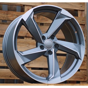 R17x7.5  5X112  ET  45  66.5  B5185  Grey Polished (MG)  For AUD  (K4)