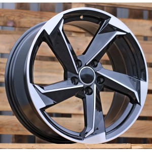 R17x7.5  5X112  ET  45  66.5  B5185  Black Polished (MB)  For AUD  (L5+R)
