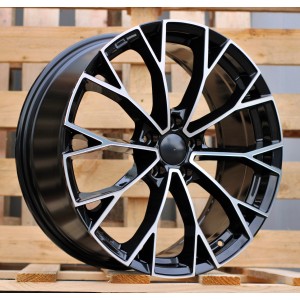 R17x7.5  5X112  ET  51  57.1  3S1279  Black Polished (MB)  For VW  (R+P)  (HYBRID FORGED New Model)