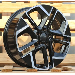 R17x7.5  5X112  ET  51  57.1  Y1258  Black Polished (MB)  For VW  (P)
