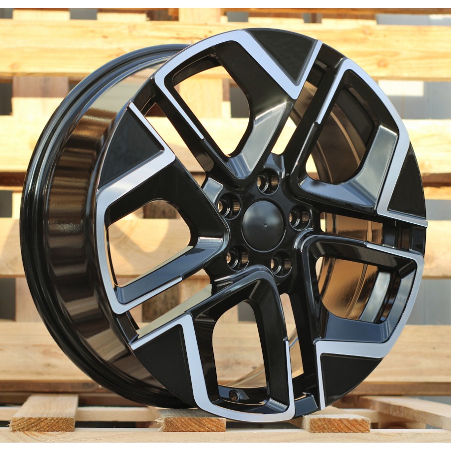 R17x7.5  5X112  ET  51  57.1  Y1258  Black Polished (MB)  For VW  (P)