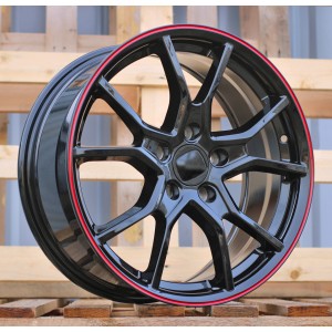 R17x7.5  5X114.3  ET  45  64.1  B1418  (IN5381)  Black+Red Line (BR)  For HOND  (K8)