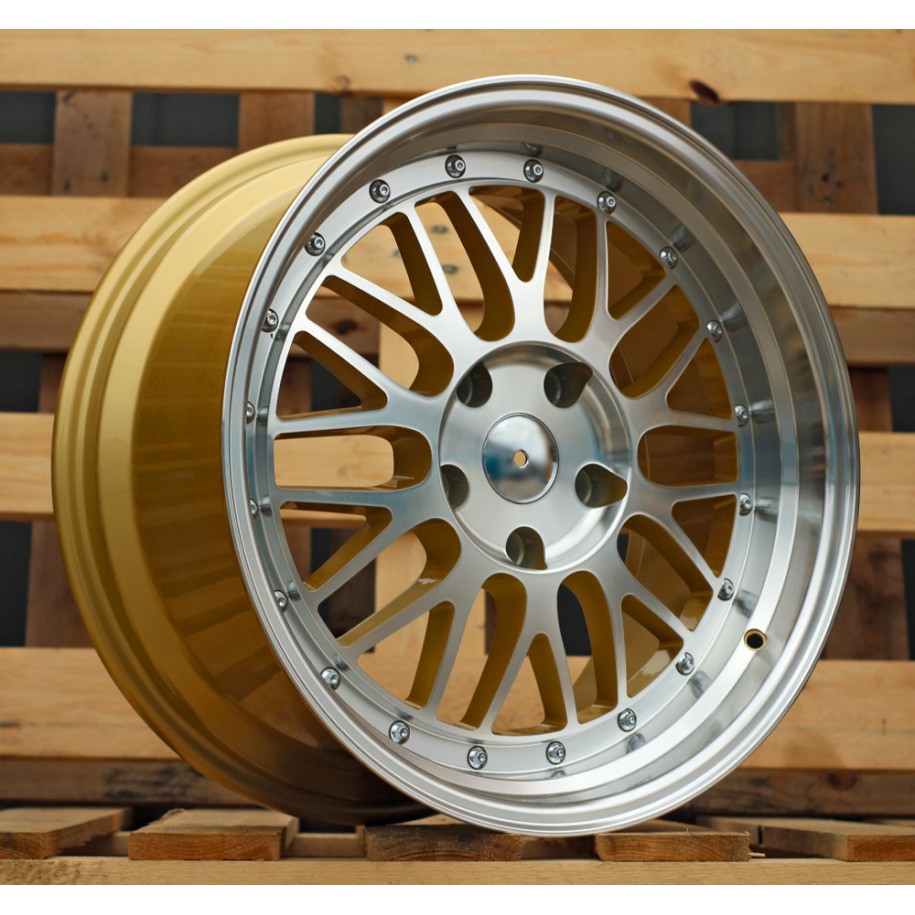 R17x7.5  5X120  ET  34  72.6  A1025  Gold+Polished (YP)  For RACIN  (P)  (BBS Style)