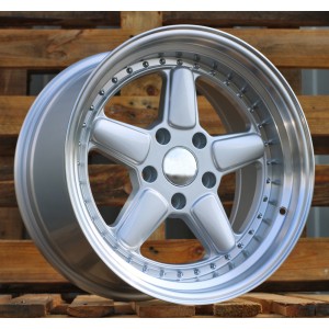 R17x7.5  5X120  ET  30  72.6  7961F  Silver+Polished Lip (SP)  For BMW  (P2+Z7)  (AC Schnitzer Style (Front+Rear))