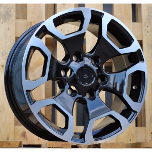 R17x7.5  6X139.7  ET  25  106.1  A6216  (BYD1841)  Black Polished (MB)  For TOYOT  (Z1)  (4x4)