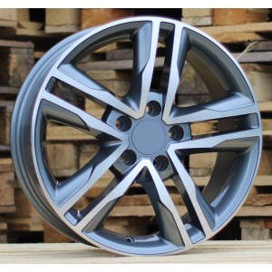 R17x7.5  5X120  ET  50  65.1  BK424  Grey Polished (MG)  For VW  (K2+P)  (4x4 (max 1250kg))
