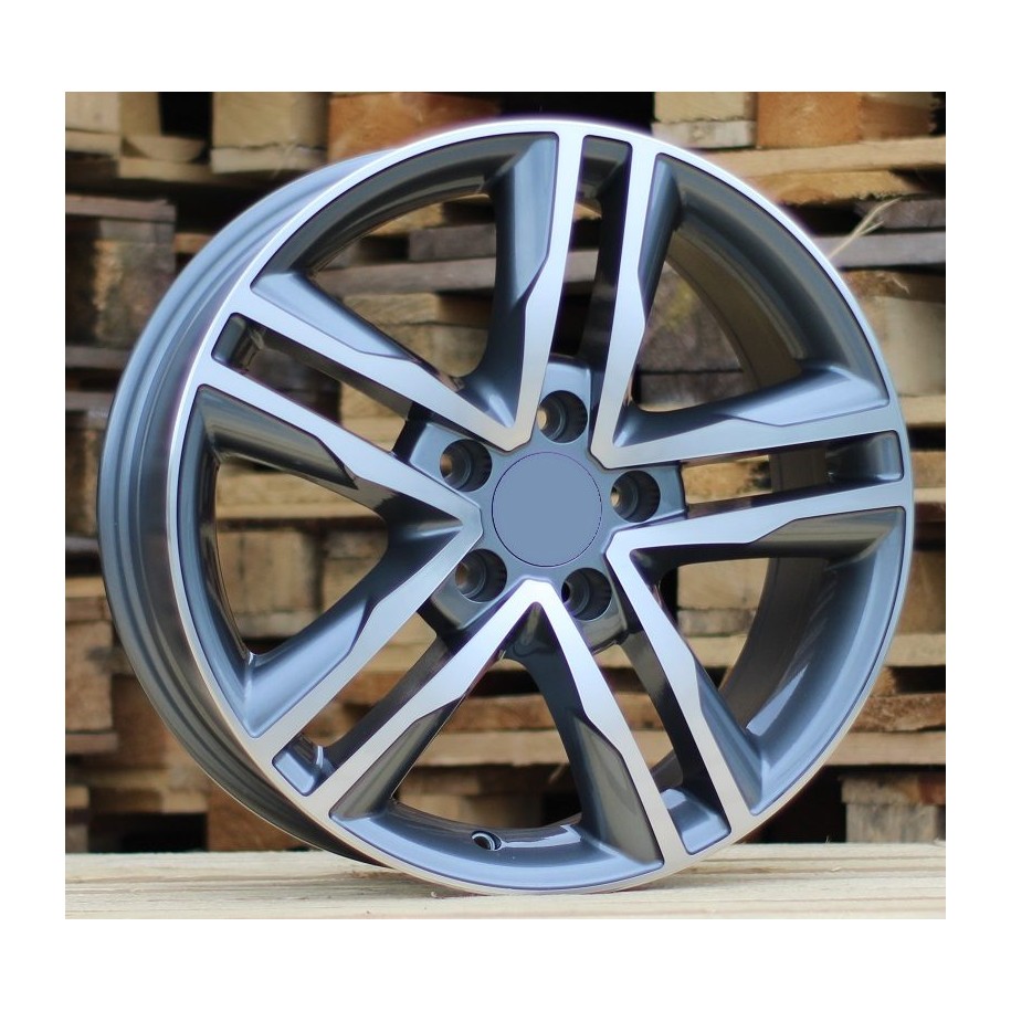 R17x7.5  5X120  ET  50  65.1  BK424  Grey Polished (MG)  For VW  (K2+P)  (4x4 (max 1250kg))