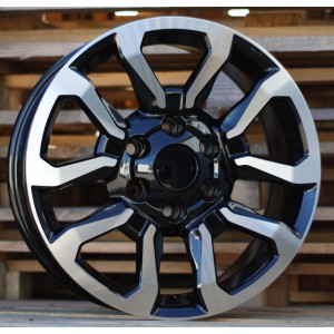 R17x7.5  6X139.7  ET  30  106  B1623  (BK5901)  Black Polished (MB)  For TOYOT  (R)