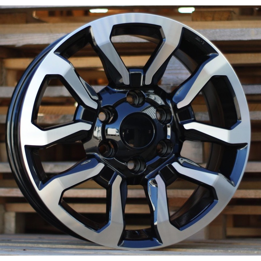 R17x7.5  6X139.7  ET  30  106  B1623  (BK5901)  Black Polished (MB)  For TOYOT  (R)
