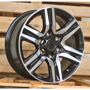R17x7.5  6X139.7  ET  25  106.1  H718F  Black Polished (MB)  For TOYOT  (K7)  (HYBRID FORGED)