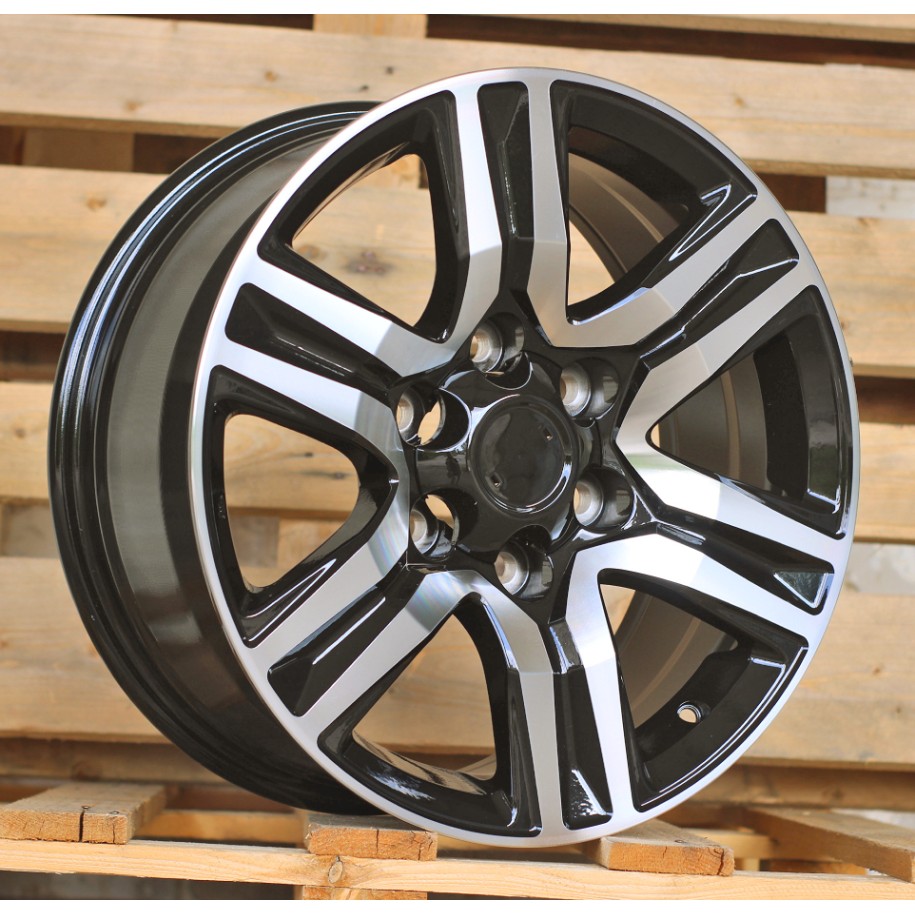 R17x7.5  6X139.7  ET  25  106.1  H718F  Black Polished (MB)  For TOYOT  (K7)  (HYBRID FORGED)