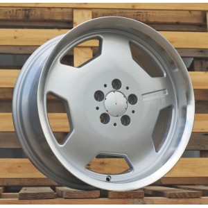 R17x8  5X112  ET  35  66.6  I5270  Silver+Polished Lip (SP)  For MER  (P2)  (MONOBLOCK Style)