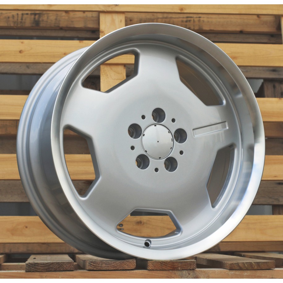 R17x8  5X112  ET  35  66.6  I5270  Silver+Polished Lip (SP)  For MER  (P2)  (MONOBLOCK Style)