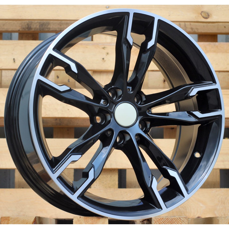R17x8  5X120  ET  20  74.1  B1257  (BK5255)  Black Polished (MB)  For BMW  (P)