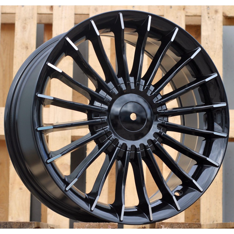 R17x8  5X120  ET  34  72.6  BK273  (BY1023)  Black+Polished Lip (BLPL)  For BMW  (Z3+Z6)