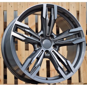 R17x8  5X120  ET  34  72.6  BY983  (BK5730)  Grey Polished (MG)  For BMW  (D1+P)