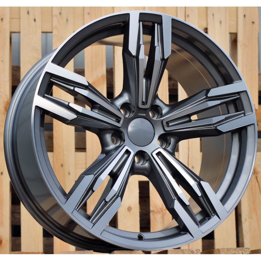 R17x8  5X120  ET  34  72.6  BY983  (BK5730)  Grey Polished (MG)  For BMW  (D1+P)