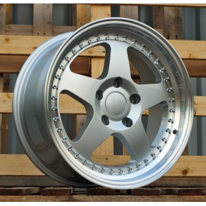 R17x8  5X120  ET  34  72.6  HE750  Silver+Polished Lip (SP)  For BMW  (P1)