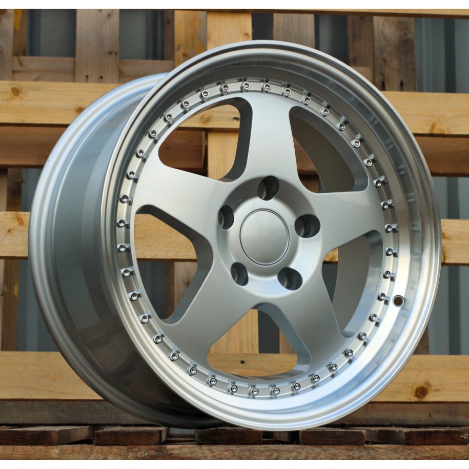 R17x8  5X120  ET  34  72.6  HE750  Silver+Polished Lip (SP)  For BMW  (P1)