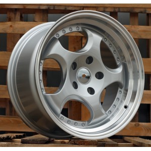 R17x8.5  5X120  ET  25  74.1  L2384  Silver+Polished Lip (SP)  For BMW  (P1)  (REAR+FRONT)
