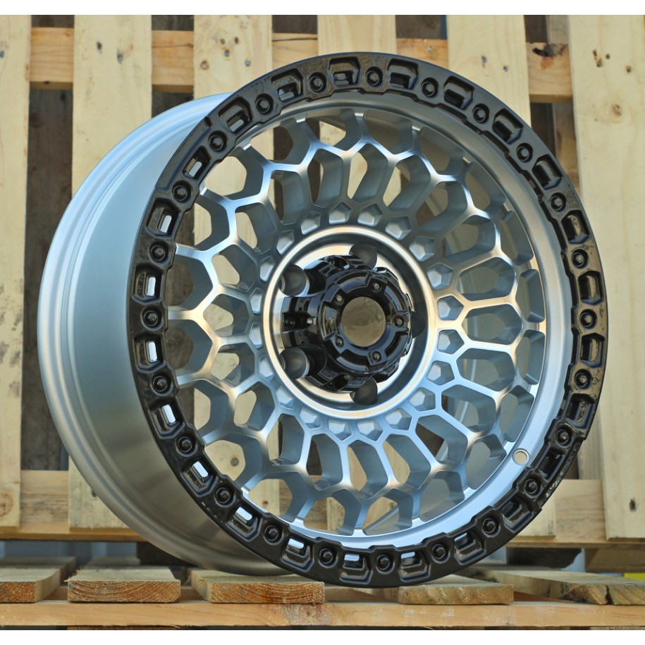 R17x8.5  5X127  ET  M12  71.5  FBX357  Machined Silver+Black (MSB)  For 4X4  (M)  (HYBRID FORGED)