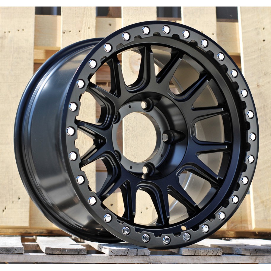 R17x9  5X150  ET  M25  110.1  F7018  Black Matt (BM)  For 4X4  (P2)  (Chrome Rivets)