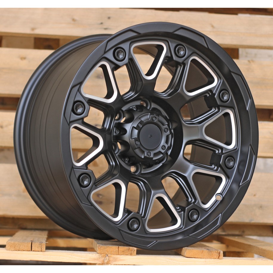 R17x9  6X139.7  ET  0  110.1  FBX155  Black Polished (MB)  For 4X4  (K7)  (HYBRID FORGED Milling)