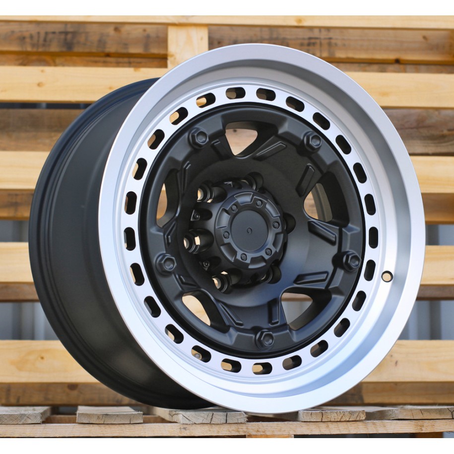R17x9  6X139.7  ET  0  110.1  JT186  Black Matt+Polished Lip (BMPL)  For 4X4  (K3)