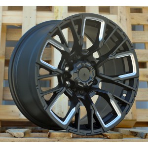 R17x9  6X139.7  ET  0  110.1  JT256  Black Matt (BM)  For 4X4  (K3)  (MB+Milling Spoke)