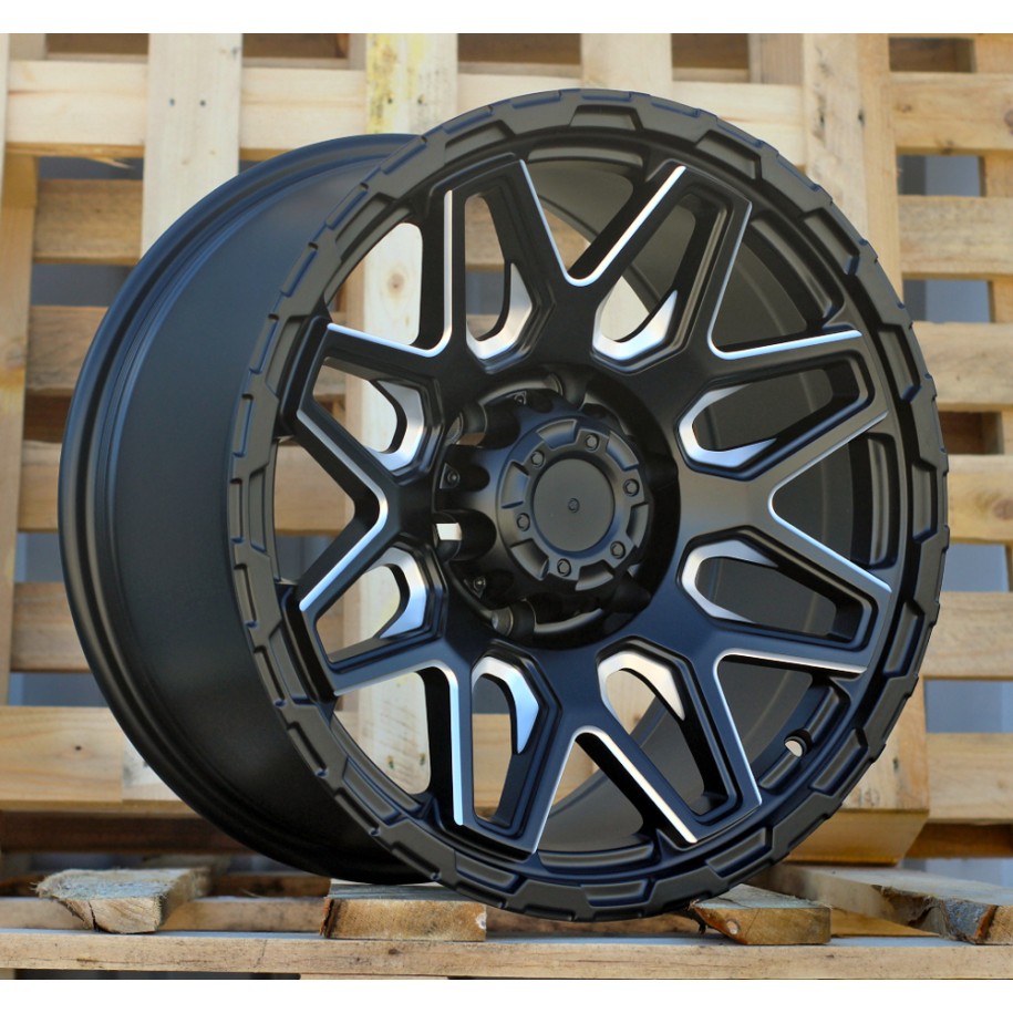 R17x9  6X139.7  ET  0  110.1  JT257  Black Matt (BM)  For 4X4  (K3)  (MB+Milling Spoke)