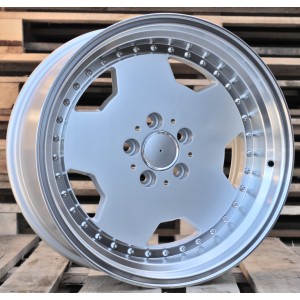 R17x9.5  5X112  ET  25  66.6  B5852  (BY1781)  Silver+Polished Lip (SP)  For MER  (Z1+Z2+Z7)  (MONOBLOCK Style)