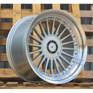 R18x10  5X120  ET  15  74.1  B1803  Silver+Polished Lip (SP)  For BMW  (Z6+Z1)  (ALPINA Style Rear+Front)