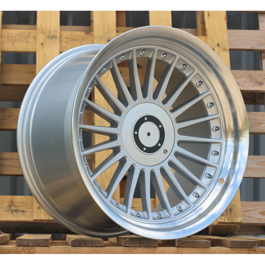 R18x10  5X120  ET  15  74.1  B1803  Silver+Polished Lip (SP)  For BMW  (Z6+Z1)  (ALPINA Style Rear+Front)