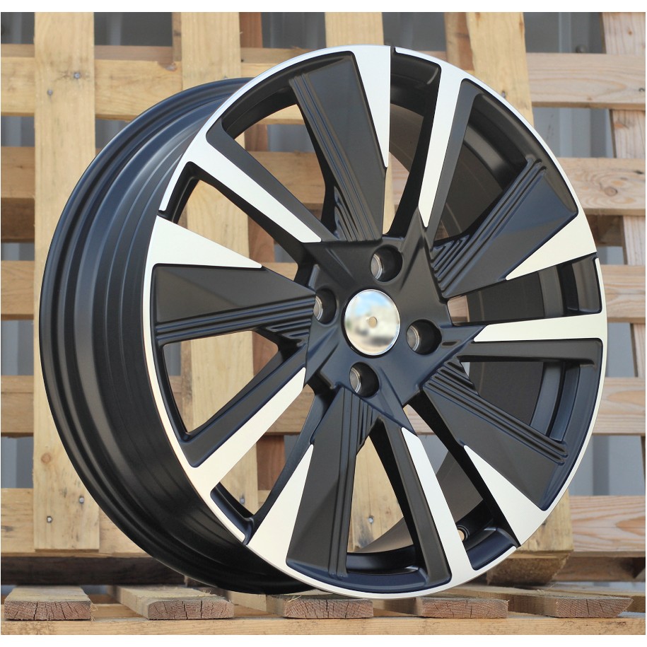 R18x7  4X108  ET  35  65.1  YF1152  Black Polished Half Matt (MBHM)  For PEUG  (K7)  (HYBRID FORGED)