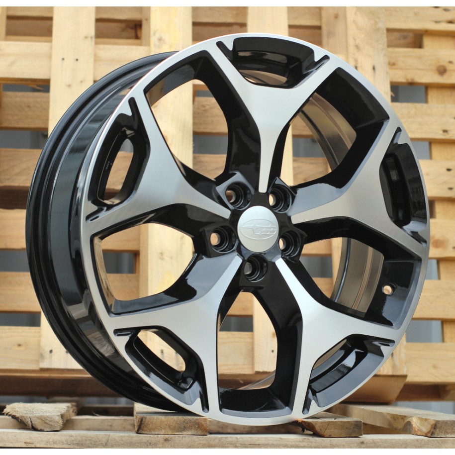 R18x7  5X100  ET  48  56.1  BY164  Black Polished (MB)  For SUBAR  (P+Z2)