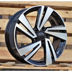 R18x7  5X112  ET  45  57.1  3S1282  Black Polished (MB)  For VW  (P+Z7)  (T-Roc HYBRID FORGED)
