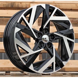 R18x7  5X114.3  ET  45  66.1  Y1379  (IN3640F)  Black Polished (MB)  For RENAU  (P2)  (HYBRID FORGED New Model)