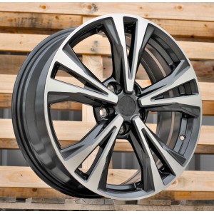 R18x7  5X114.3  ET  45  66.1  A5832  (H653F)  Grey Polished (MG)  For NISS  (K8)  (HYBRID FORGED)