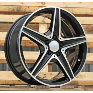 R18x7.5  5X112  ET  44  66.6  B5052  (LU1334)  Black Polished (MB)  For MER  (P1)