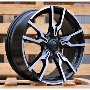 R18x7.5  5X112  ET  45  66.6  I5662  Black Polished Half Matt (MBHM)  For BMW  (K7+Z3)  (X1/X2/MINI)