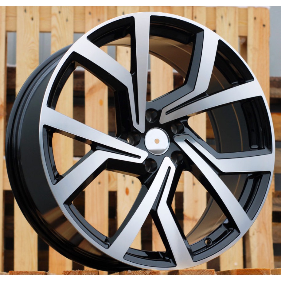 R18x7.5  5X112  ET  51  57.1  B1154  (FBX157)  Black Polished (MB)  For VW  (K7+Z6)  (HYBRID FORGED)
