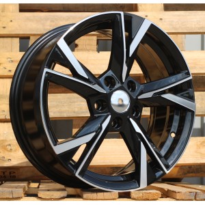 R18x7.5  5X112  ET  48  57.1  Y1241  Black Polished (MB)  For SKODA  (P)  (NEW Model)