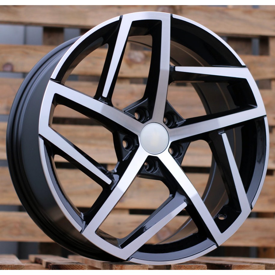 R18x7.5  5X112  ET  51  57.1  XE442  Black Polished (MB)  For VW  (K4)  ((AKC 85 Eur))