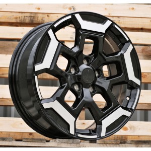 R18x7.5  5X114.3  ET  40  66.1  H3527F  Black Polished (MB)  For RACIN  (K7)  (HYBRID FORGED (For Nissan))
