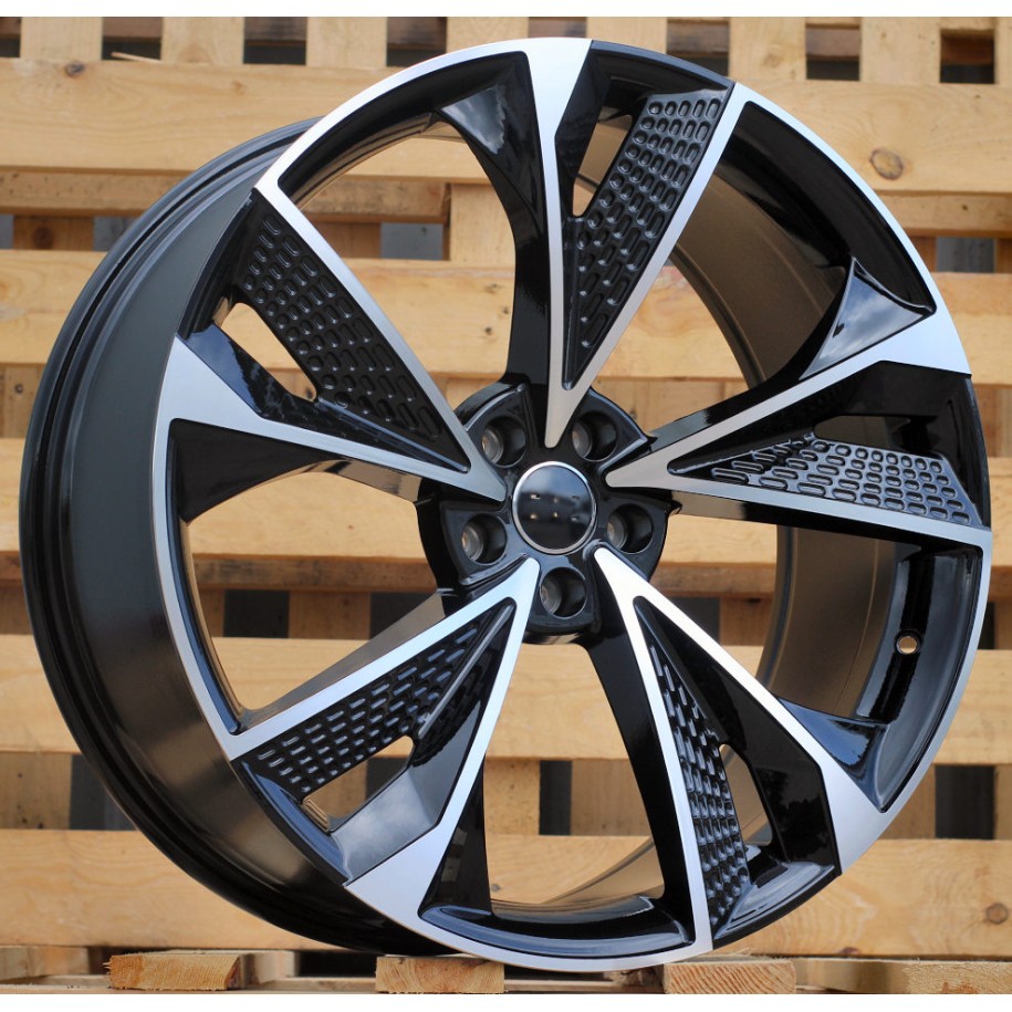 R18x8  5X100  ET  39  57.1  B1566  (FBX008)  Black Polished (MB)  For AUD  (Z7)  (HYBRID FORGED)